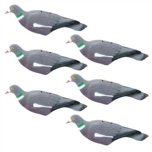 6pc pigeon shell decoy garden - 6pc,