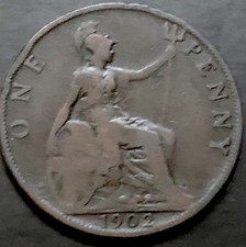 1902 LOW TIDE PENNY COIN-1d