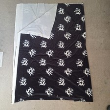 Black PRINT velour FABRIC 1 M