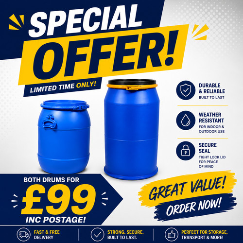 245 litre plastic barrel - litre,