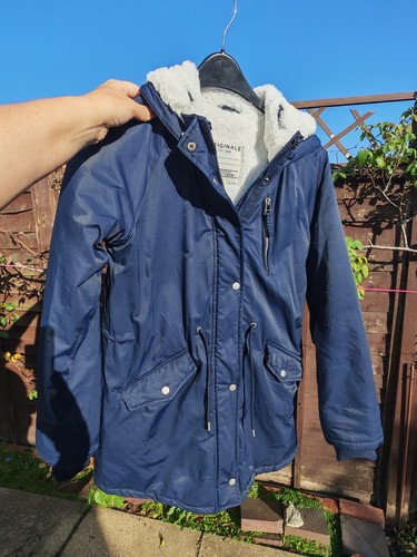 Navy padded hooded - navy,