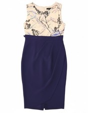 CLOSET Womens Sleeveless Bodycon Dress UK 14 Medium Navy Blue Floral BQ37