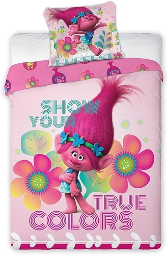 Trolls kids single duvet cover - trolls,