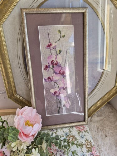 Vintage orchid cross stitch - stitch, |