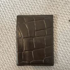 Mulberry Brown Croc 100% leather Passport Cover