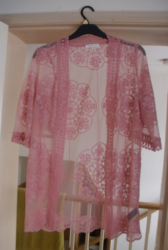 Women dark dusky pink lace - dark,