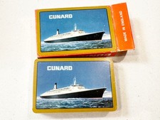 Vintage cunard playing cards - vintage,