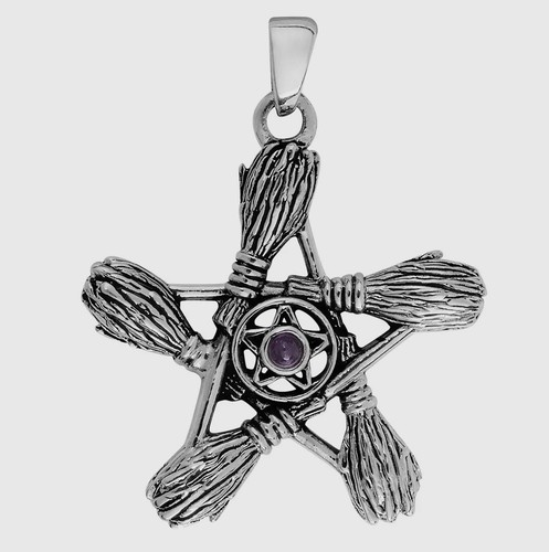 Pentagram witch necklace - pentagram,