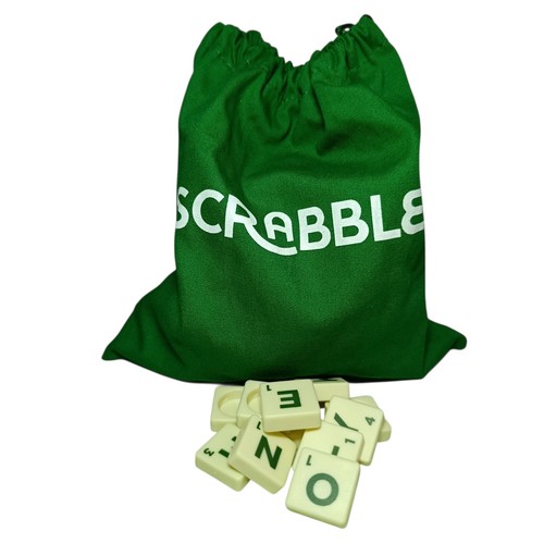 Green scrabble replacement bag - scrabble,
