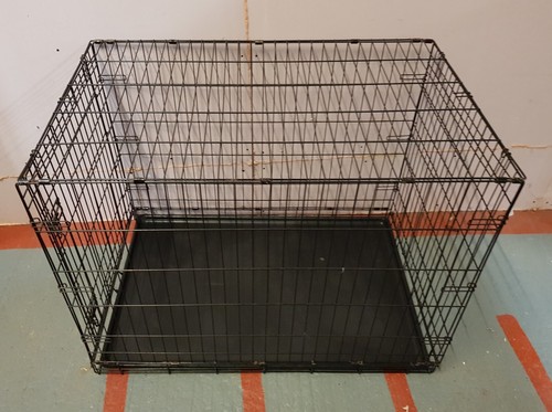 Black metal pet crate - xl, &