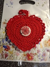Crochet handmade heart with