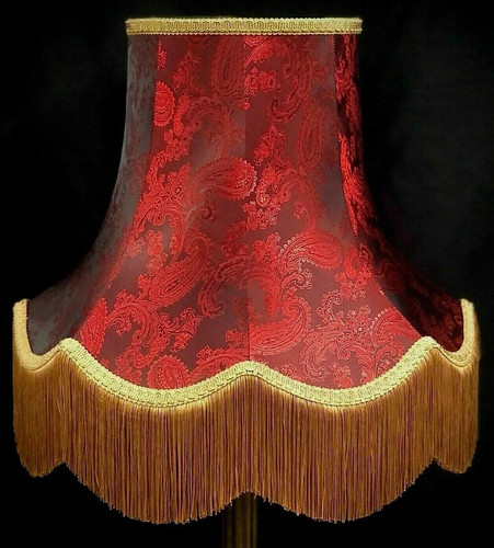 Burgundy red paisley table