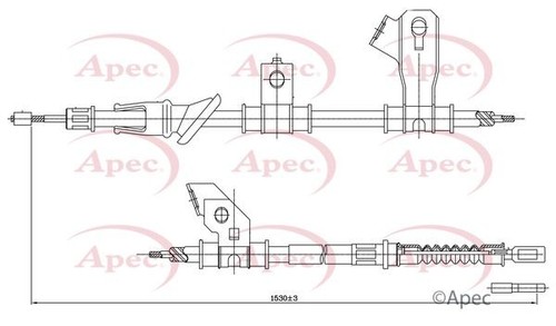 Apec rear left brake - brake, cable