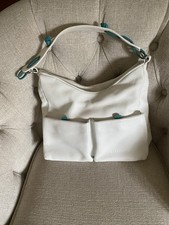 White Leather Hand/Shoulder Bag Women