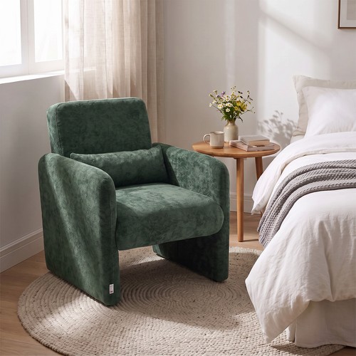 Upholstered chenille wingback - upholstered,