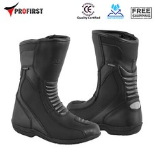 Motorcycle Long Boots Motorbike Riding Touring Armoured Boot Leather Shoes Size