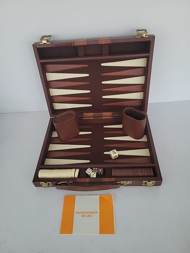 Vtg backgammon game set faux - vtg,