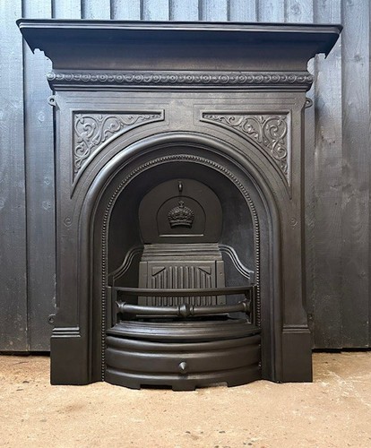 Cast iron fireplace - iron, mantle