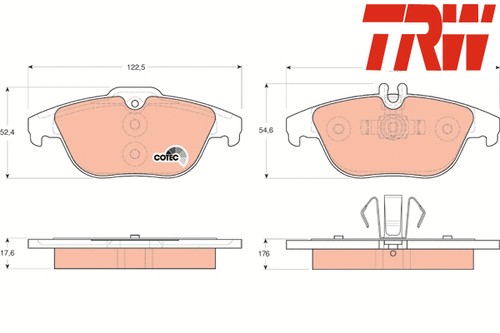 Rear brake pad - set, disc