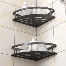 2PCS Corner Shower Rack Shelf Bathroom Storage Organiser Basket Tidy Shelf