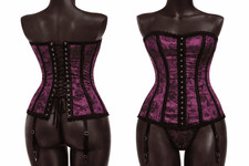Ladies Plum Floral Corset with