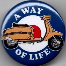 LAMBRETTA A WAY OF LIFE Pin Button Badge 25mm - DL Li SX TV GP - SCOOTER TARGET