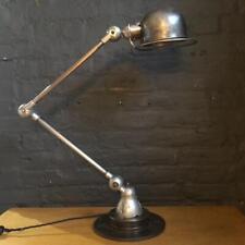 VINTAGE INDUSTRIAL STRIPPED AND POLISHED JIELDE FLOOR DESK STANDARD LAMP #2570