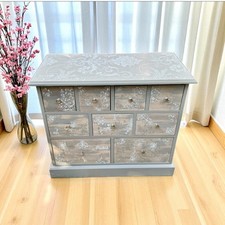 Bespoke Finished Vintage Captains Chest Of Drawers.