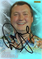 DARTS: WAYNE MARDLE SIGNED PDC PREMIER LEAGUE 2025 PANINI TRADING CARD+COA