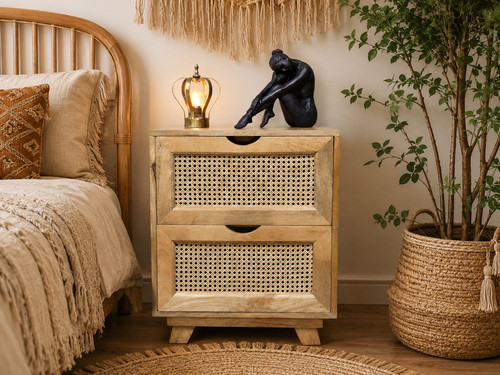 Drawer rattan bedside - bedside,