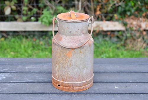 Vintage old steel - , churn