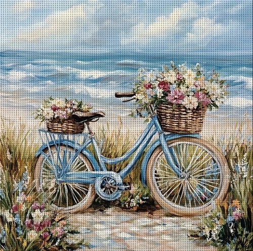 Beach bicycle printed - printed, 14