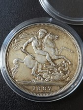 1887 Queen Victoria Jubilee Head Silver Crown - very good Grade 557