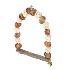 Bird chewing swing wooden - bird,