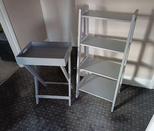Grey shelf freestanding - 4-shelf,