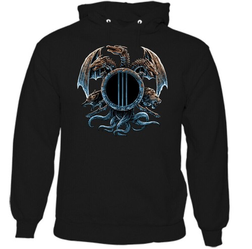 Headed dragon mens fantasy - dragon,