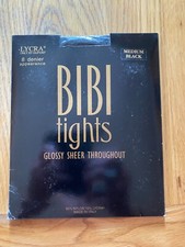 Bibi 8 denier glossy sheer tights in Black size Medium