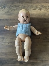 B.N.D London 1950s Hard Plastic Doll Blonde Hair Blue Eyes 