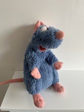 DISNEY PARKS 12" REMY BLUE RAT SOFT TOY PLUSH RATATOUILLE DISNEYLAND PARIS