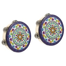  2 Pieces Kids Tambourines for Church Musical Party Hand Drum Instrument