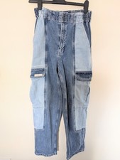 Urban Outfitters Two Tone Denim Cargo Jeans W28 L32 Size 8 Brand New Without Tag