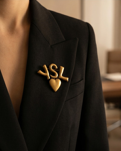 100 yves saint laurent brooch - 100%,