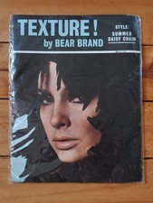 Vintage Bear Brand Texture Summer Daisy Chain Nylon Stockings - 9 Bronze