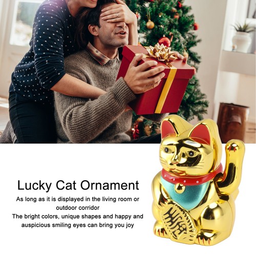Solar waving lucky cat - solar, plastic