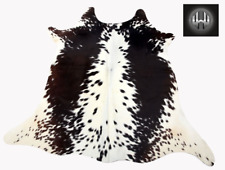 100% Natural Cow Hide Rug Cowhide Tricolor Hairon Leather Carpet (52"x53")