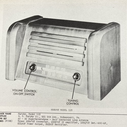 1946 murphy radio - murphy,