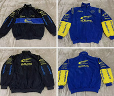 Unisex Adults F1 Team Racing Subaru Racing Jacket Embroidery Cotton Padded