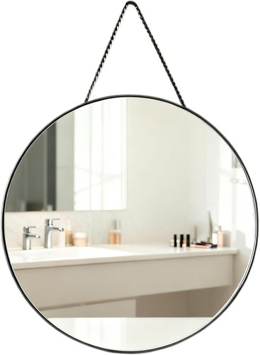 Black round 30cm wall - round, wall-mounted