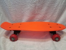 Orange Penny Board With Red Wheels - 22 Inch Deck