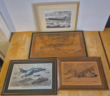 4 Military Planes Decorative Photos Various Materials